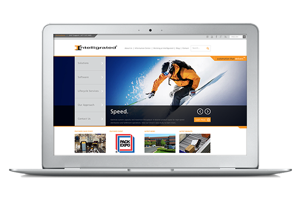 We helped Intelligrated redo their site around their new brand identity.