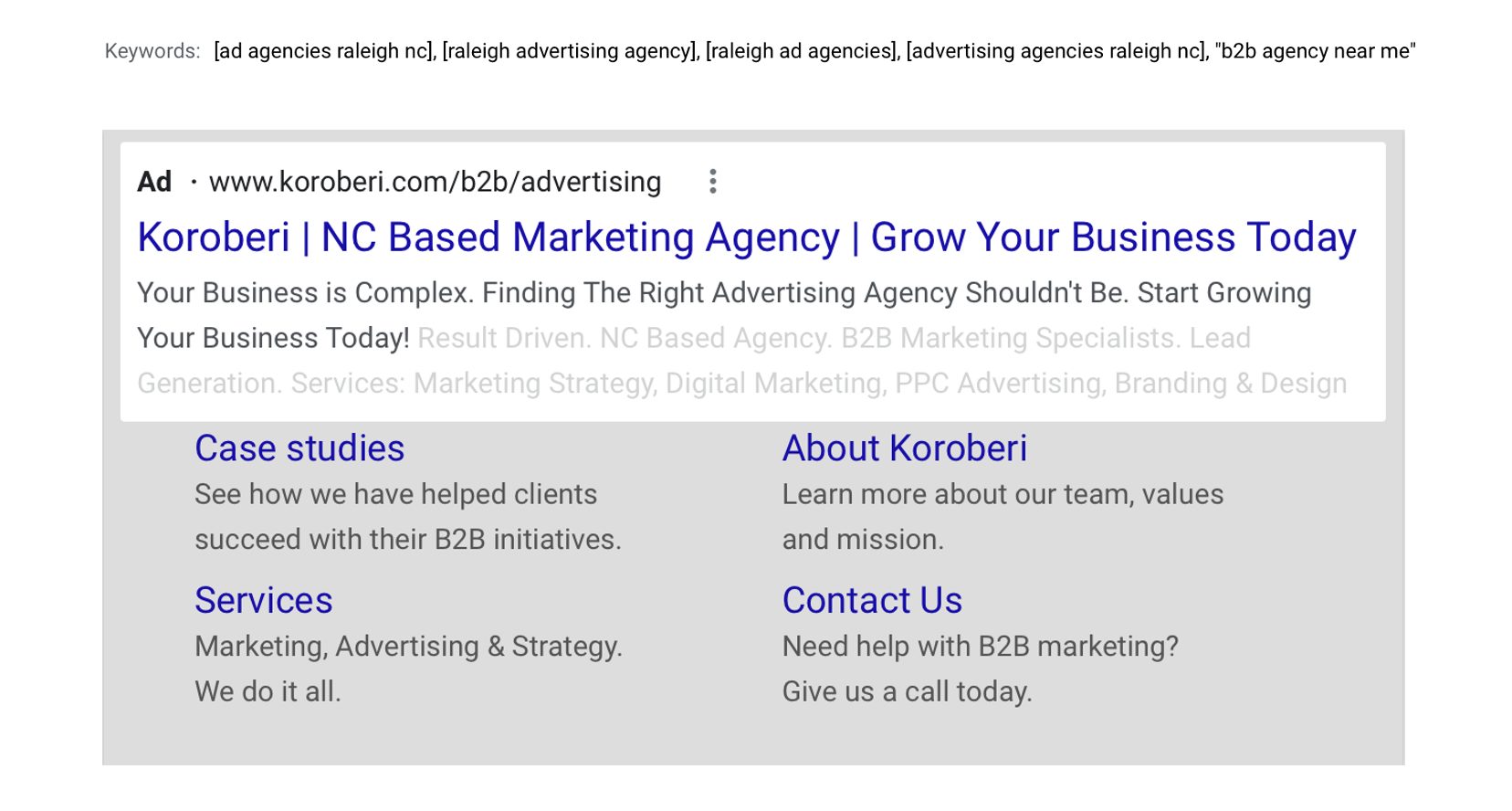Koroberi Google Ads